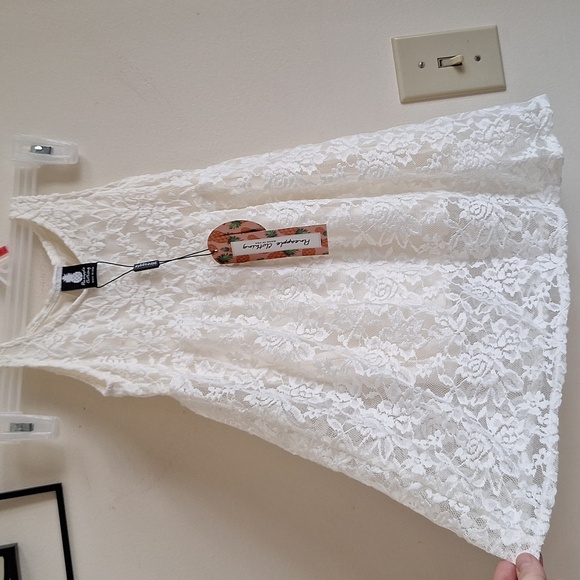 Pineapple Clothing Kids White Lace Sleeveless Dress Size 3/4 | 2-3 Years - Picture 3 of 11